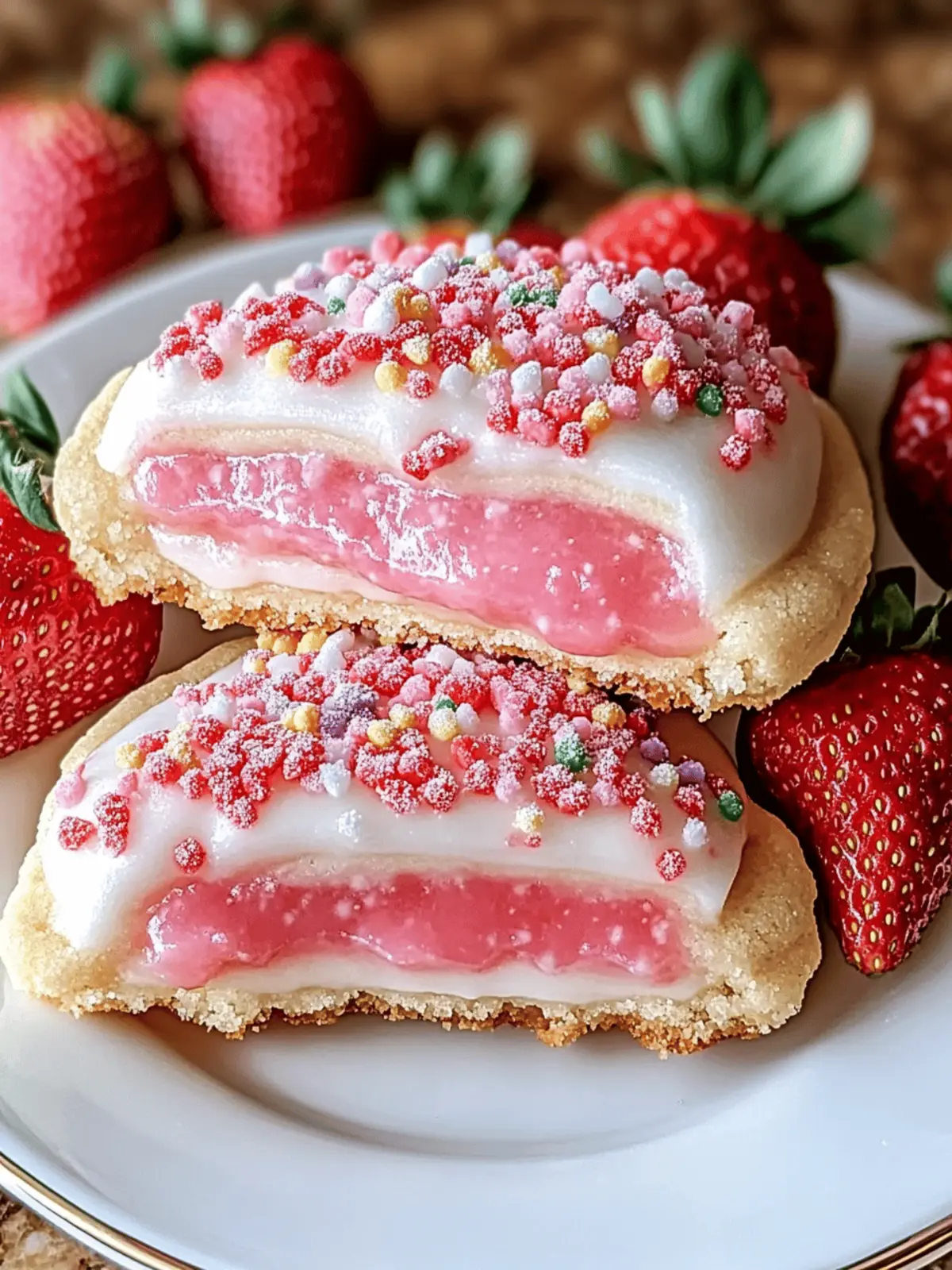 Strawberry Pop Tart Sugar Cookies