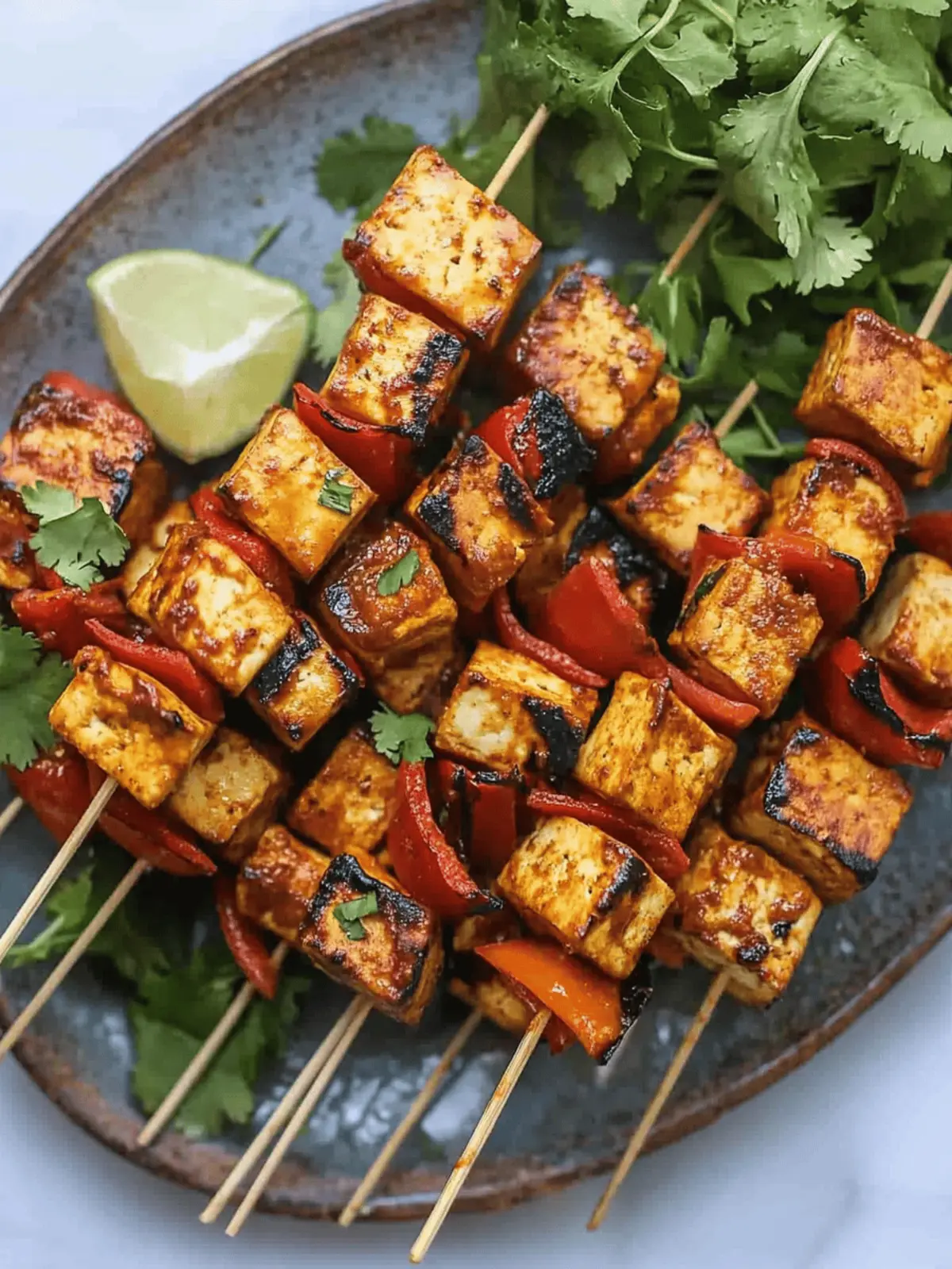 Tofu Tikka Skewers