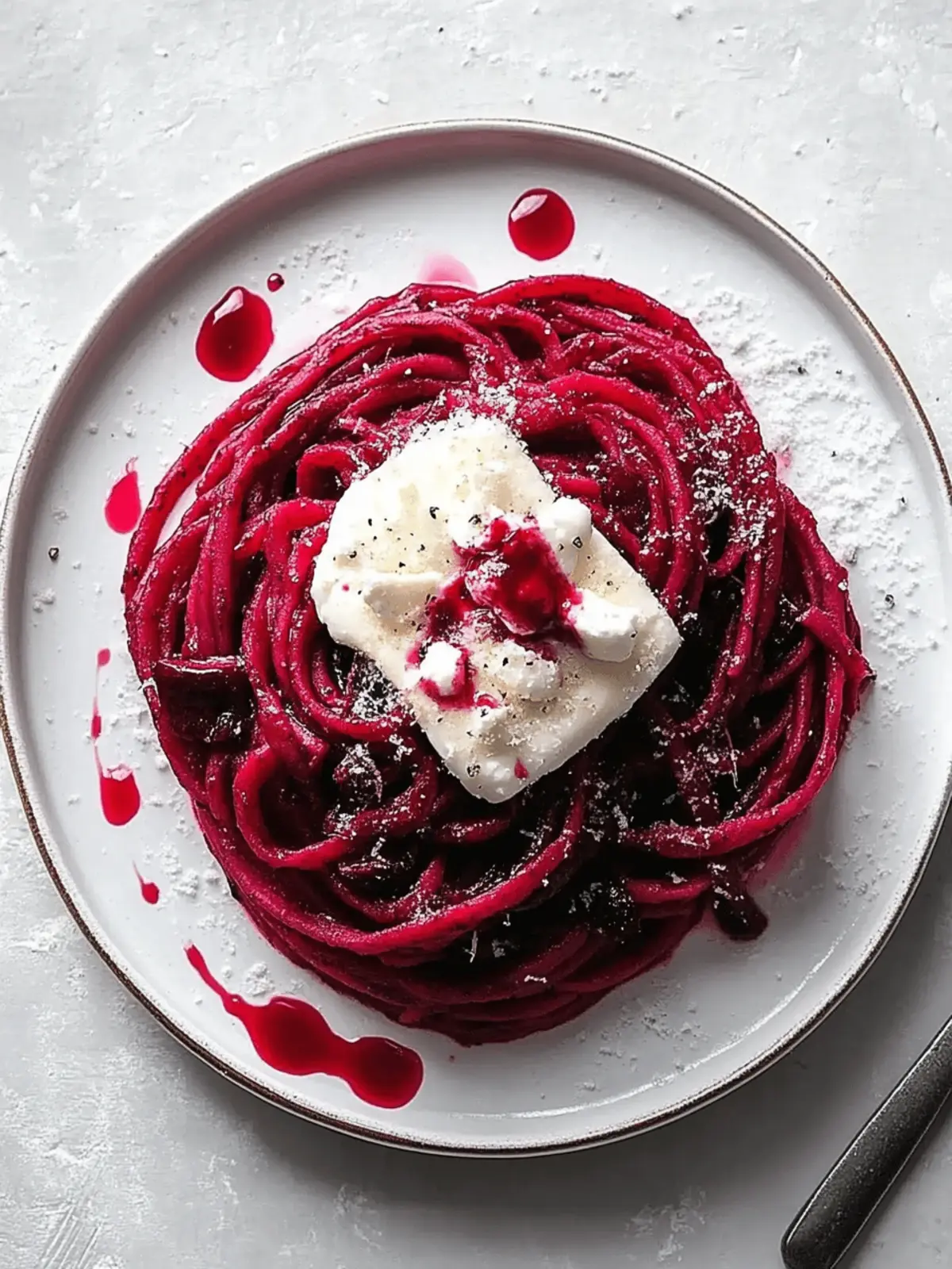 Bloody Beet and Goat Cheese Pasta