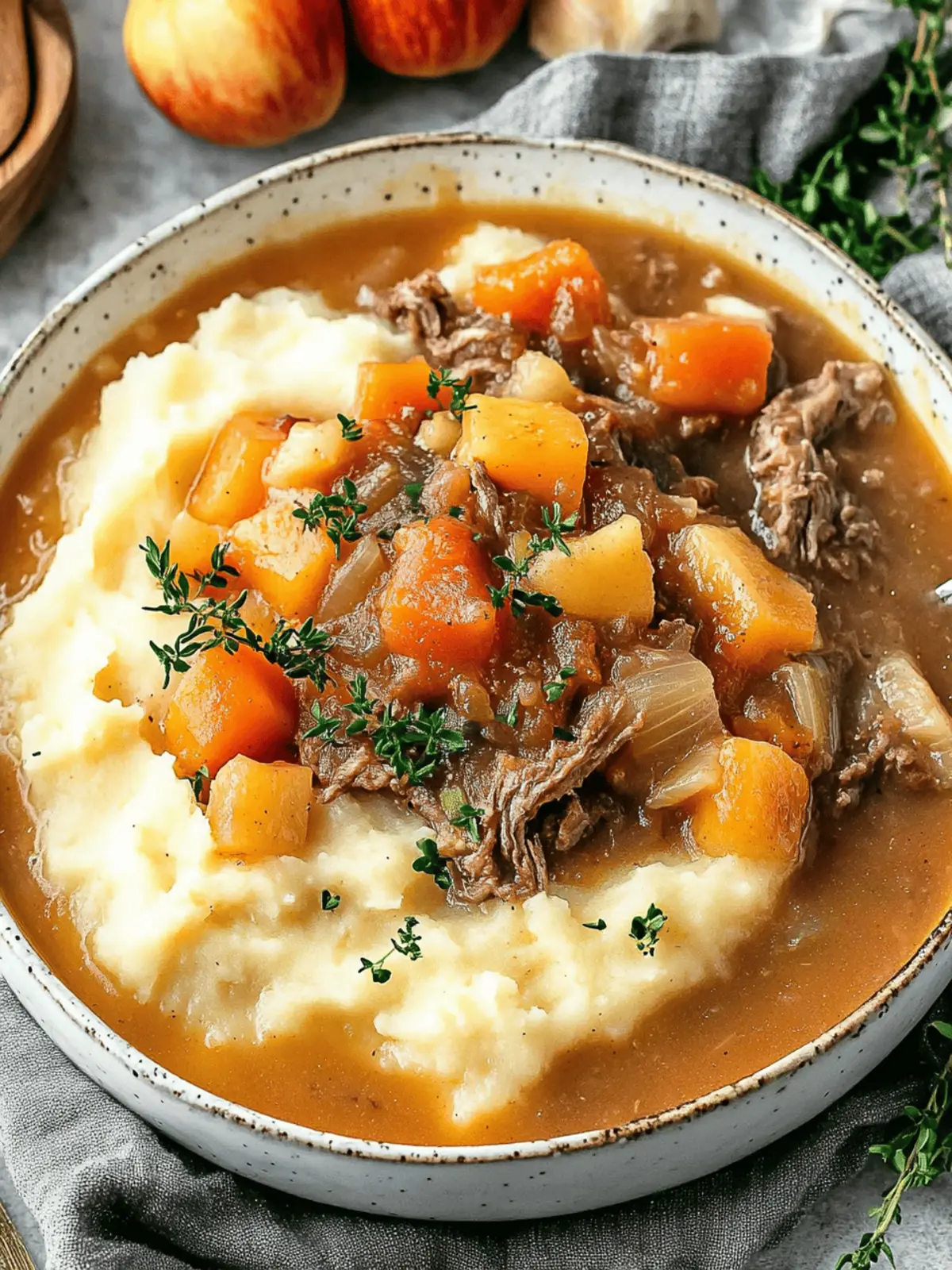 Fall Apple Cider Stew Mash