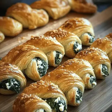 Spinach and Feta Puff Pastry Twists