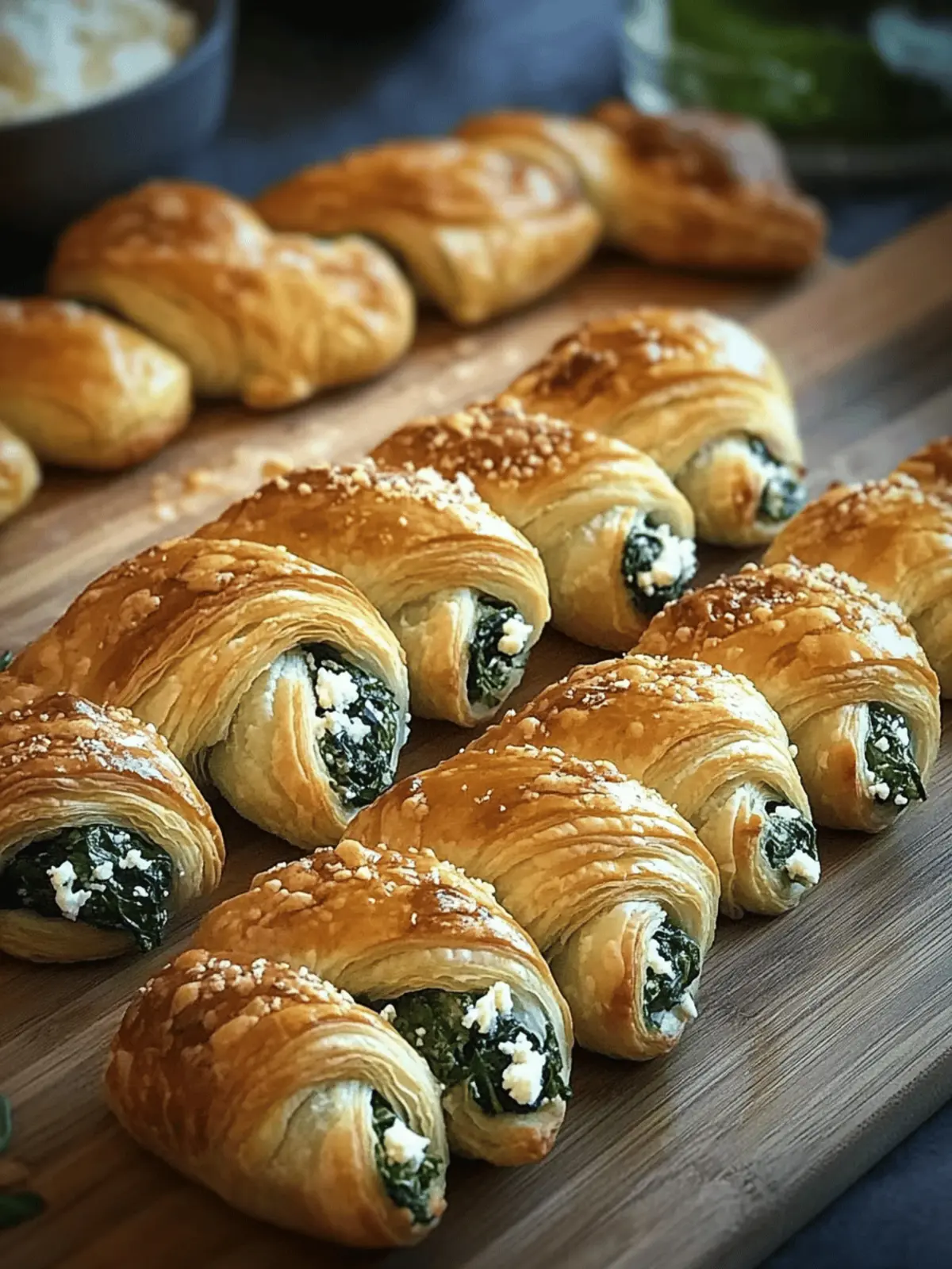 Spinach and Feta Puff Pastry Twists