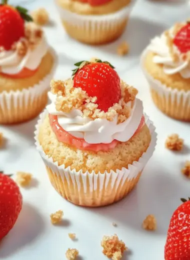 Strawberry Crunch Cupcakes