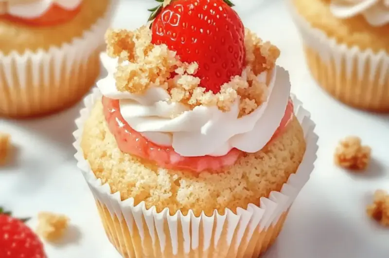 Strawberry Crunch Cupcakes