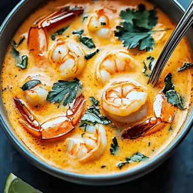 Thai Shrimp Coconut Curry Soup