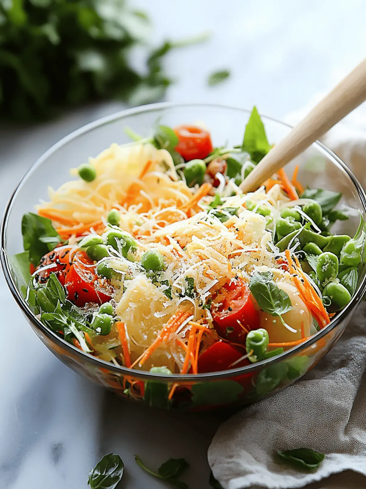 Fresh Spring Roll Salad with Spicy Ginger Dressing Delight! 4 Spring Roll Salad