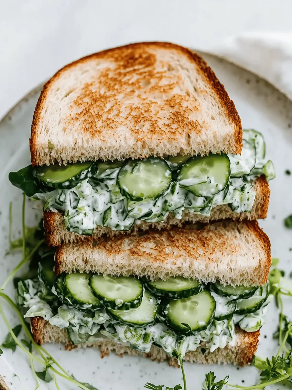 Cucumber Salad Sandwiches: Your Refreshing Lunch Fix! 2 Cucumber Salad Sandwiches