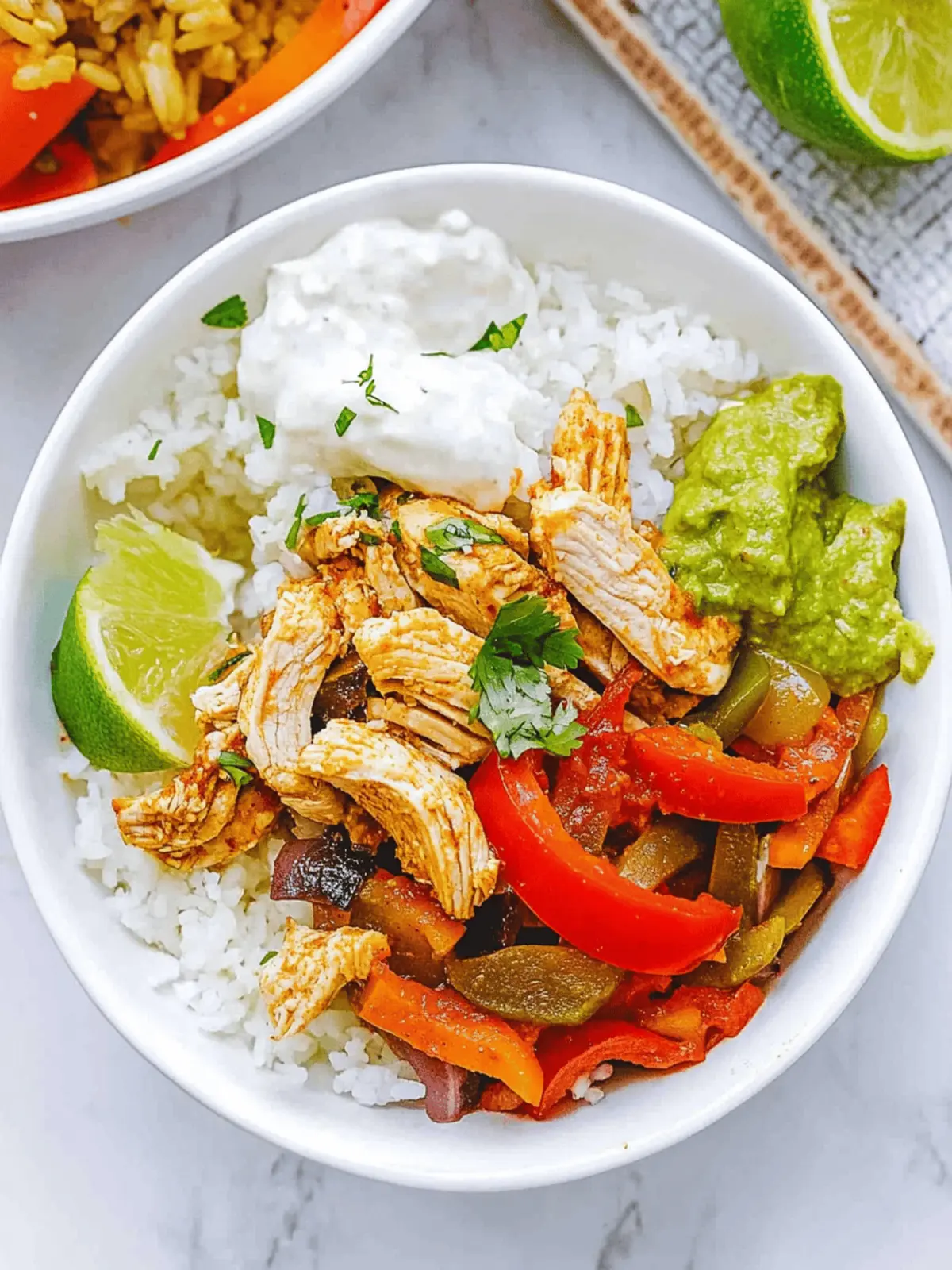 Chicken Fajita Rice Bowl