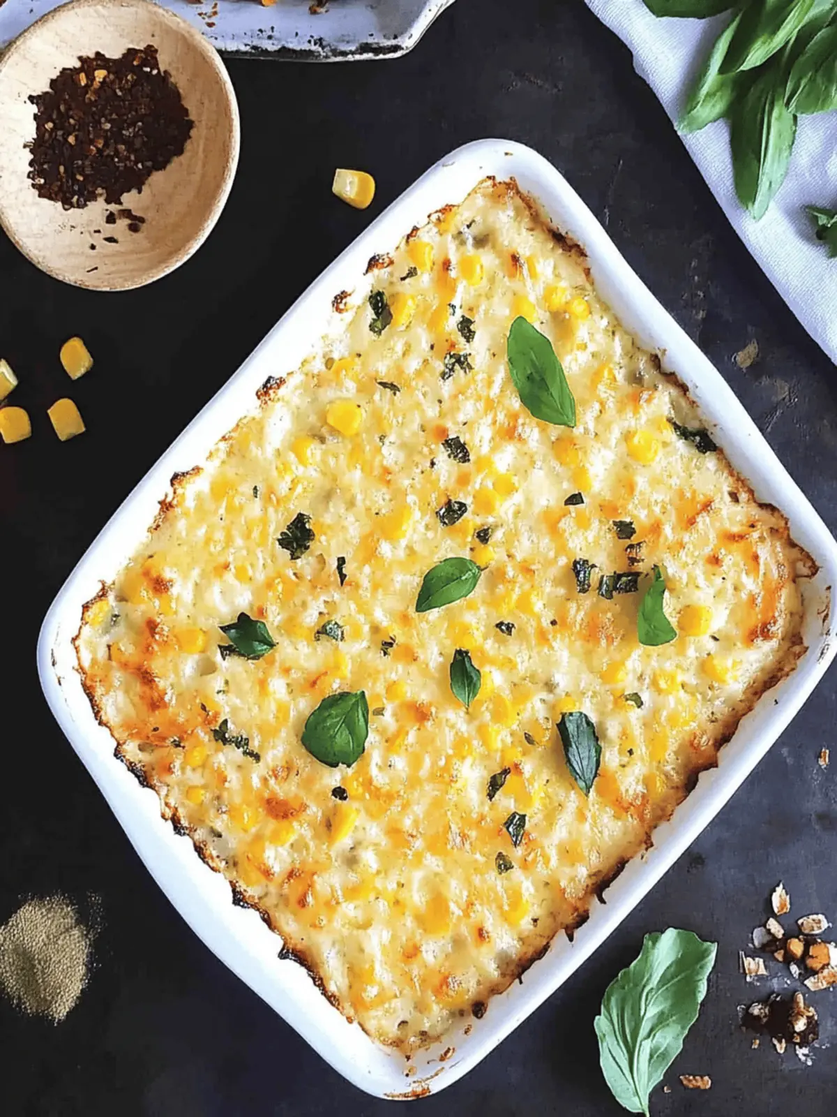 Baked Corn Cheese Casserole