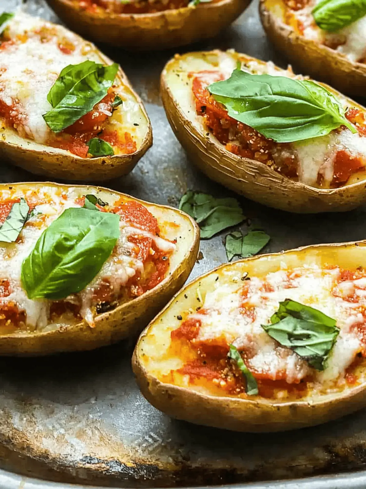 Pizza-Stuffed Baked Potato Skins