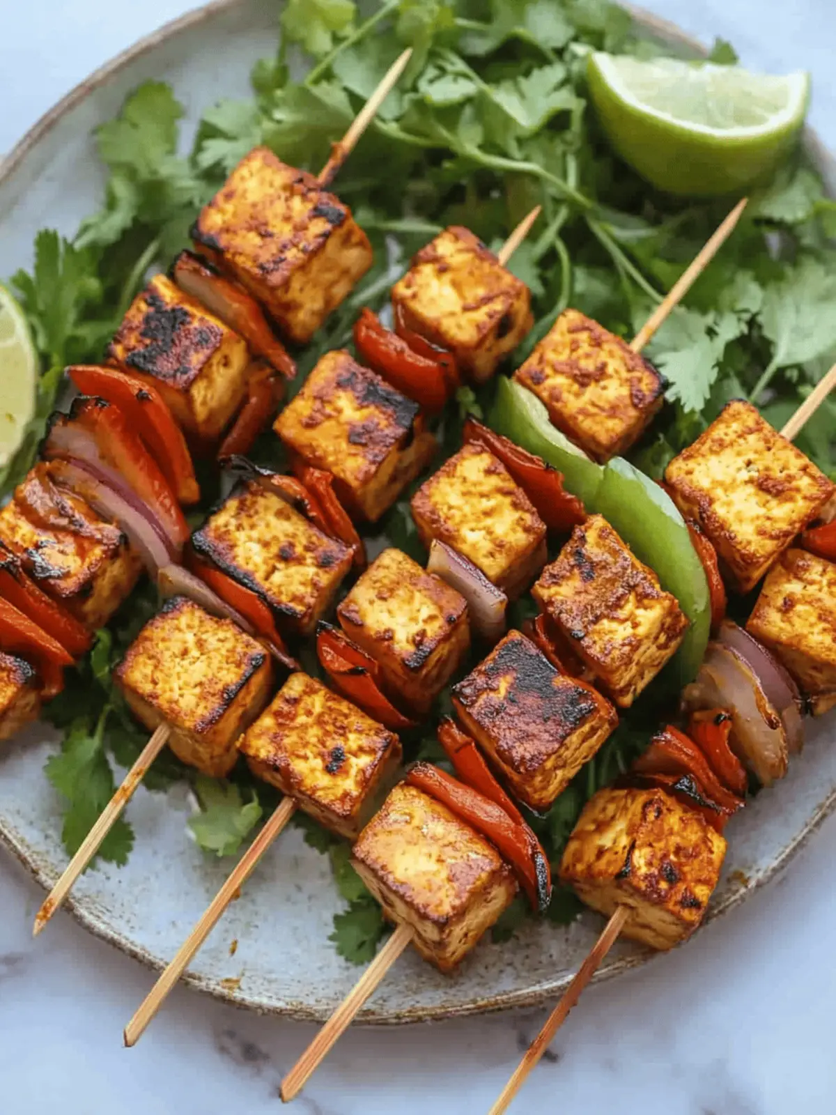 Tofu Tikka Skewers