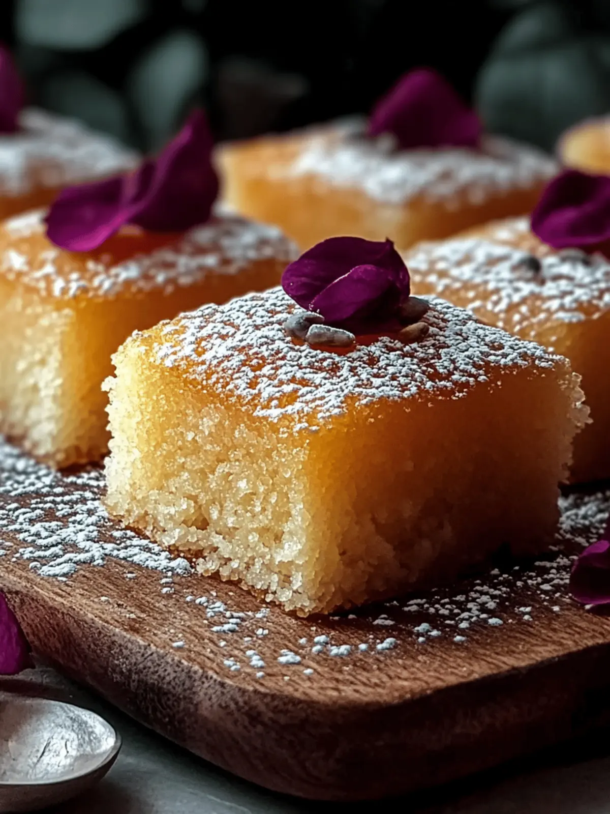 Sweet Semolina Cake Basbousa