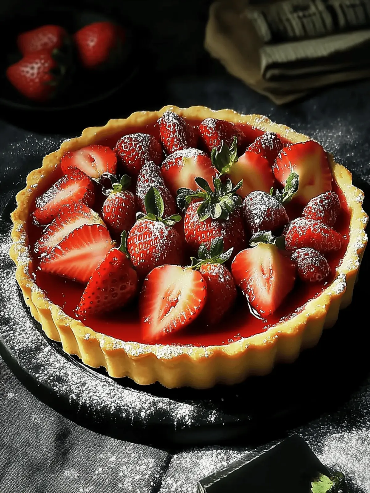 Strawberry Kaju Katli Tart