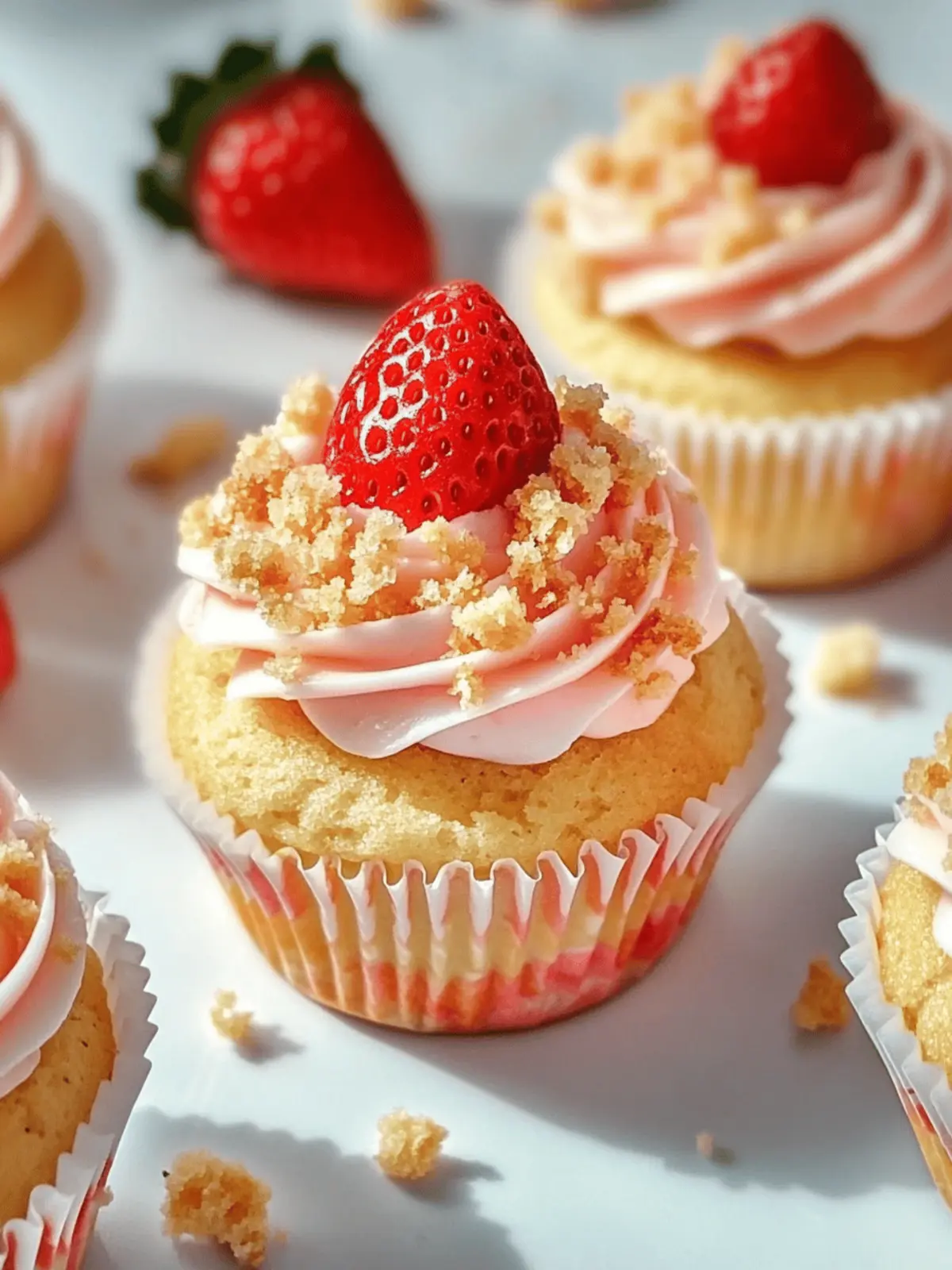 Strawberry Crunch Cupcakes