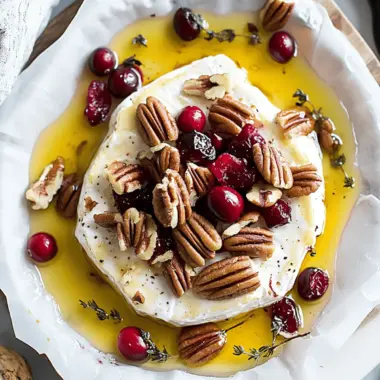 Baked Brie with Cranberries and Pecans
