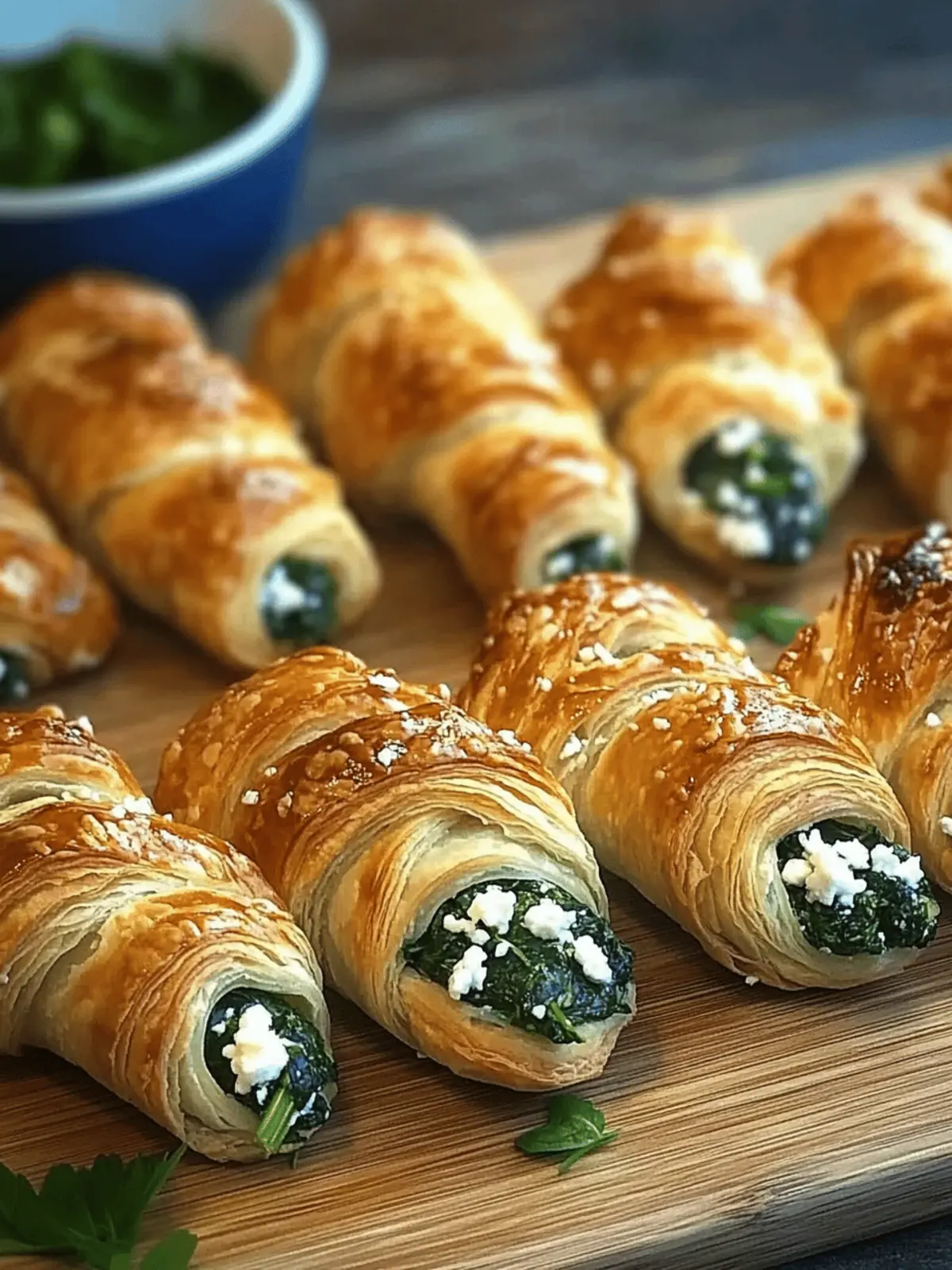 Spinach and Feta Puff Pastry Twists