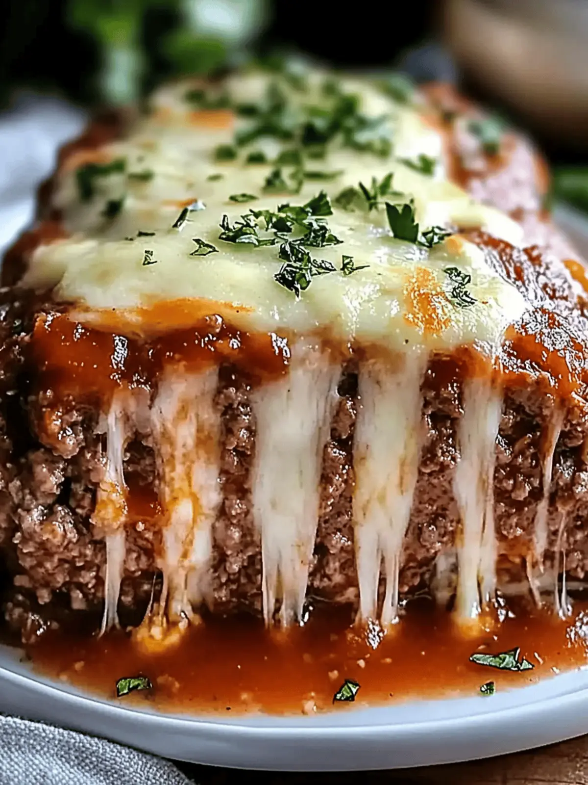 Stuffed Meatloaf with Mozzarella