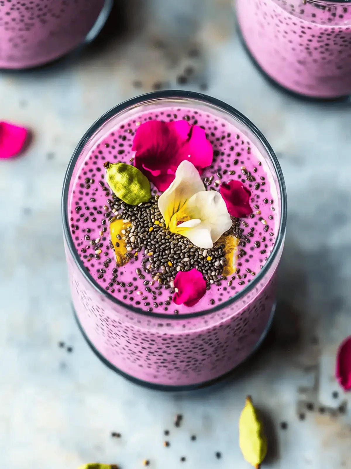 Rose Cardamom Chia Pudding