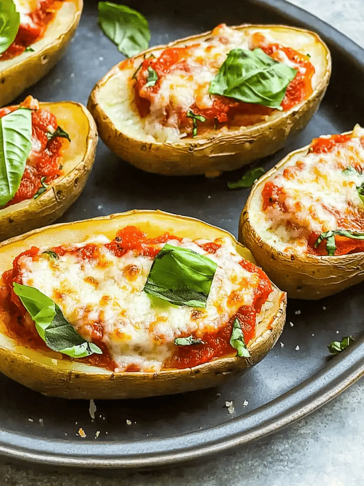 Pizza-Stuffed Baked Potato Skins