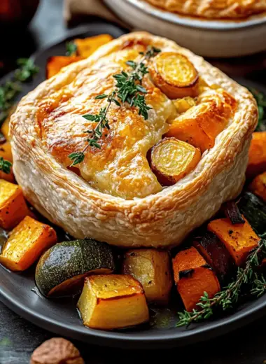 Roasted Autumn Vegetable Pot Pies