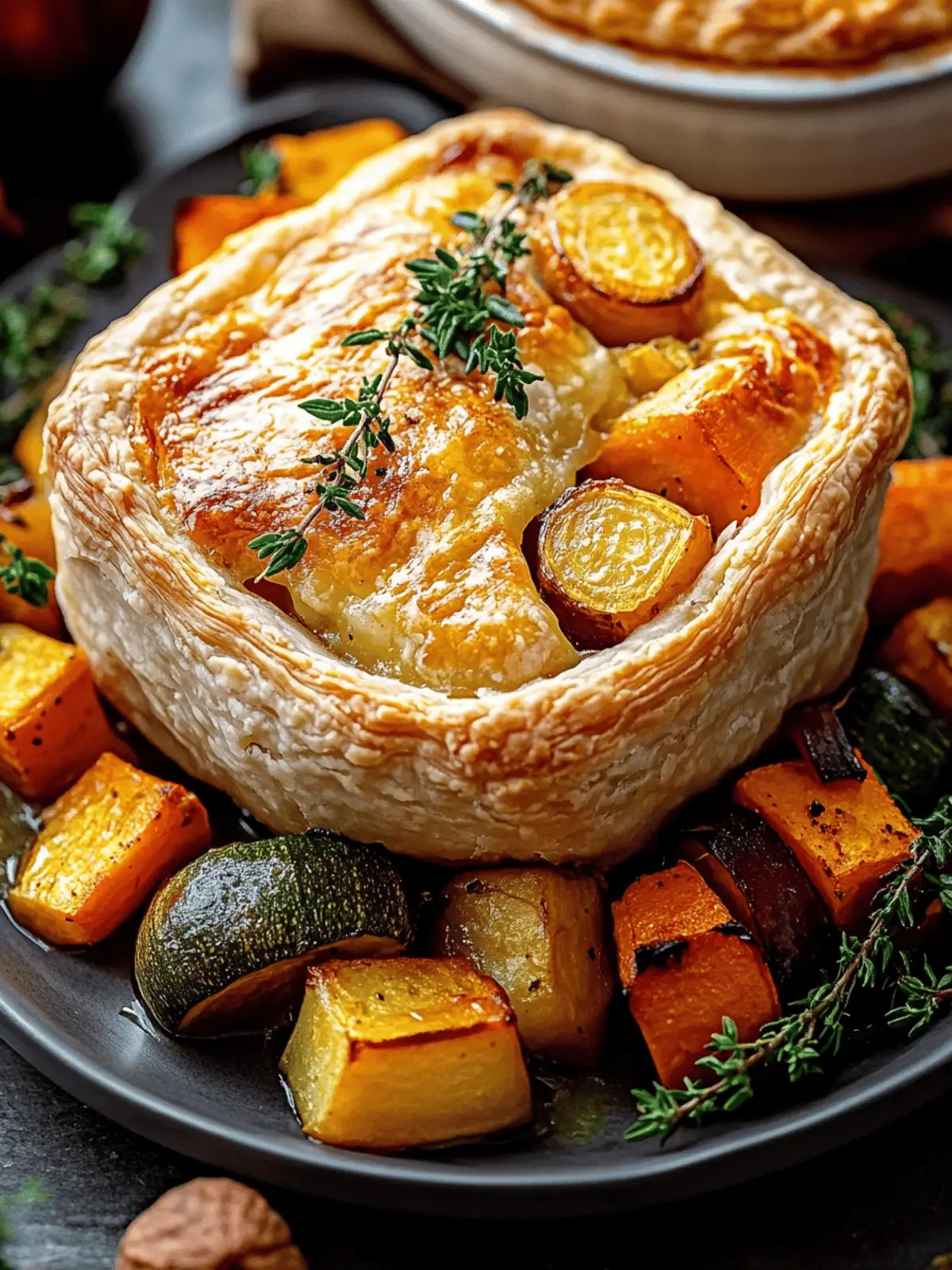 Roasted Autumn Vegetable Pot Pies