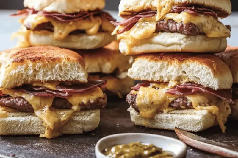 Cheesy Reuben Sliders