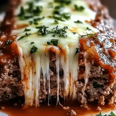 Stuffed Meatloaf with Mozzarella