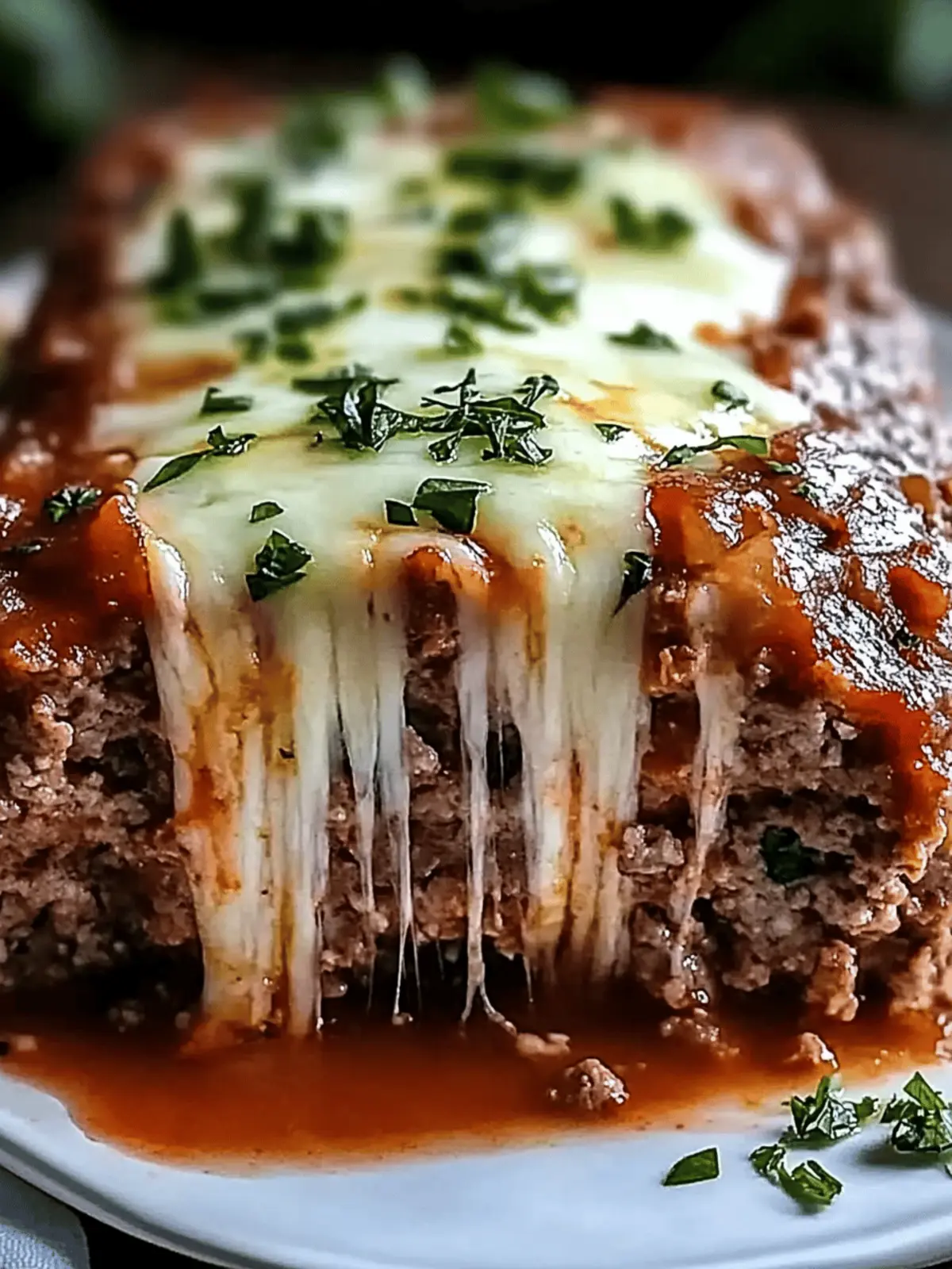 Stuffed Meatloaf with Mozzarella