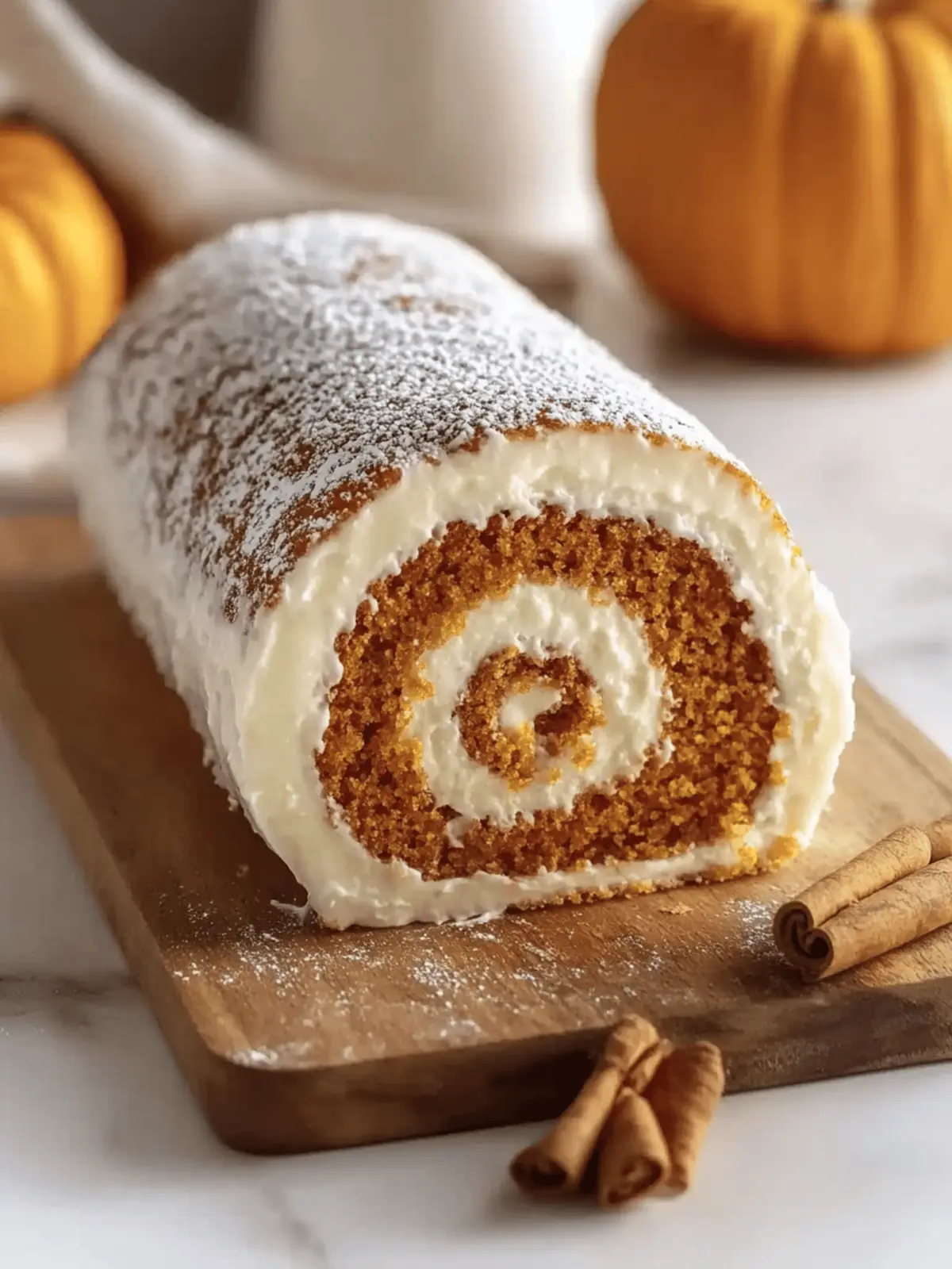 Fall Pumpkin Spice Roll Cake