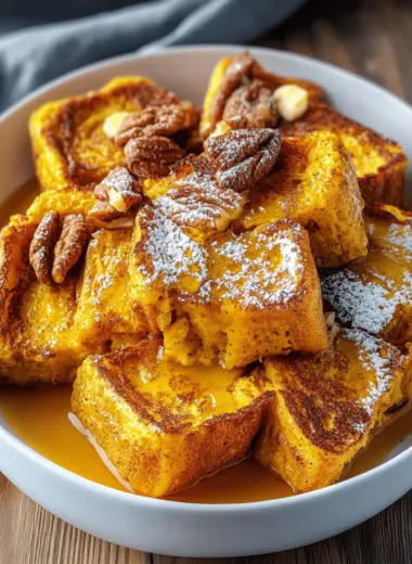 Overnight Pumpkin French Toast