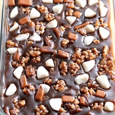 Caramel Turtle Rice Krispie Treats