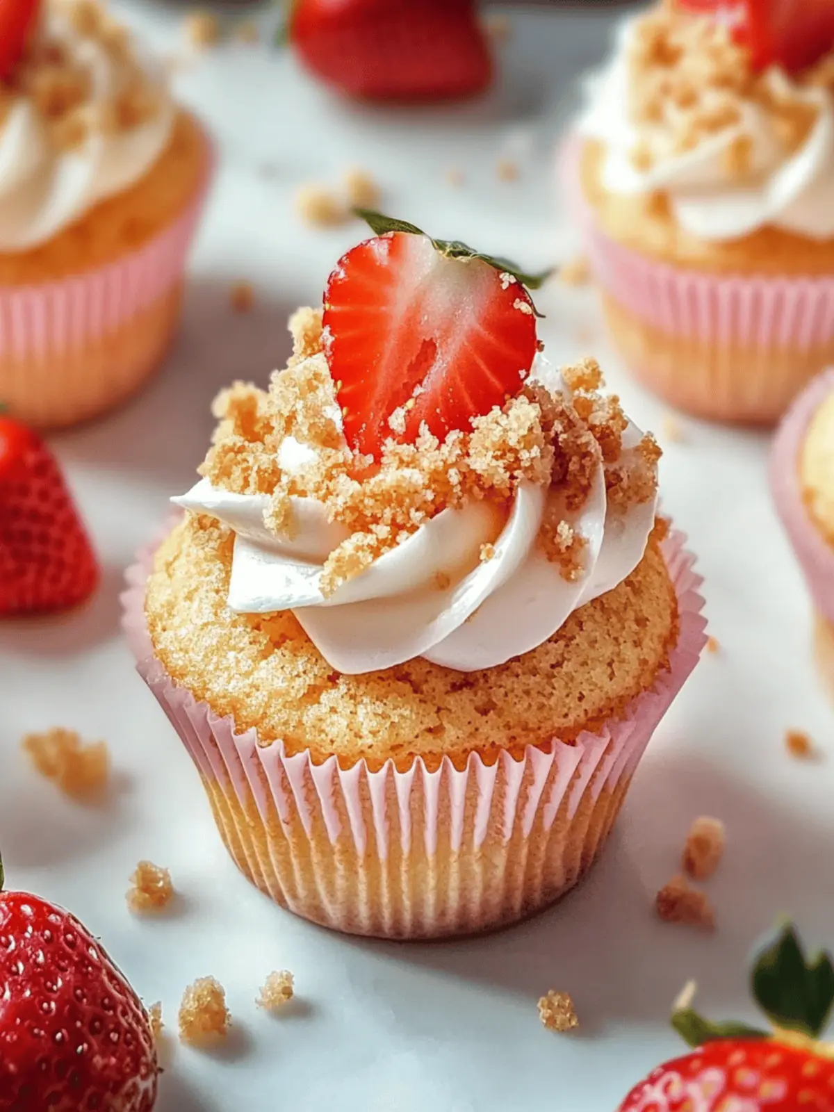 Strawberry Crunch Cupcakes