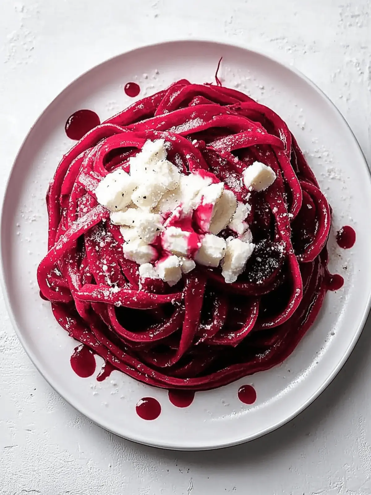 Bloody Beet and Goat Cheese Pasta