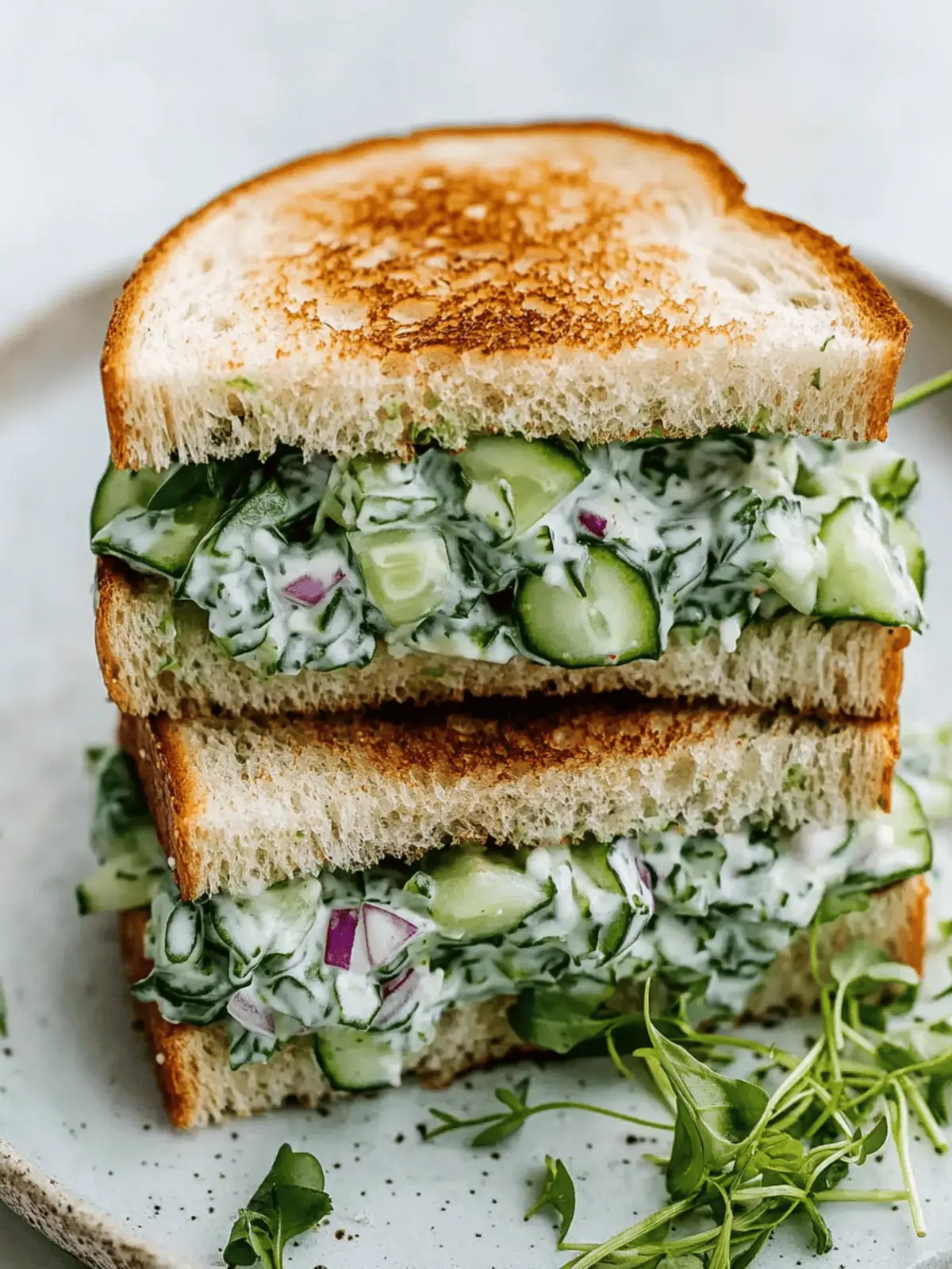 Cucumber Salad Sandwiches: Your Refreshing Lunch Fix! 4 Cucumber Salad Sandwiches