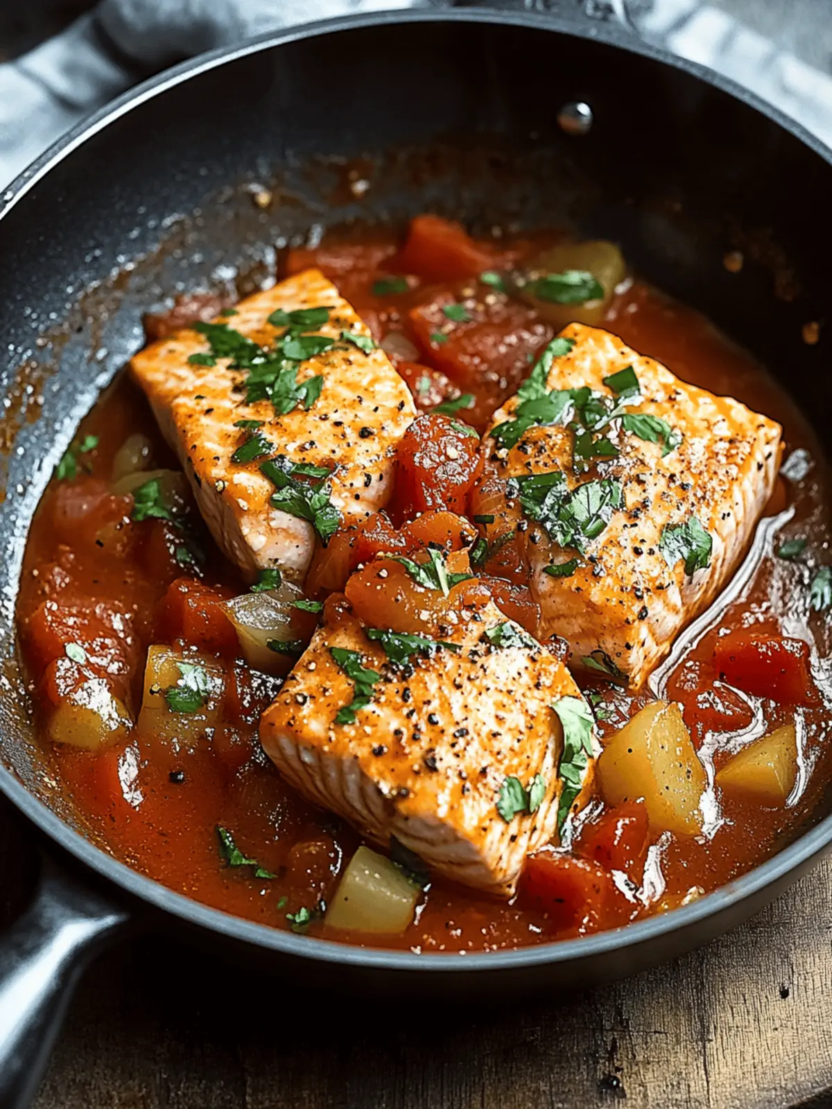 Spicy Salmon All’Arrabbiata