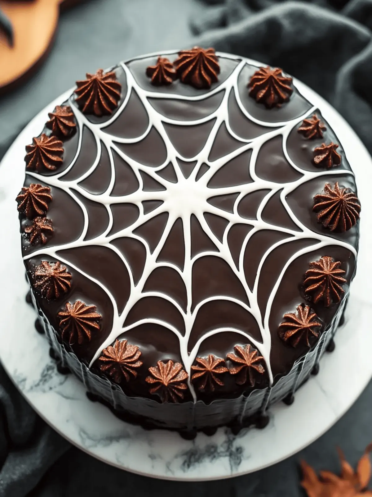 Spiderweb Chocolate Cake