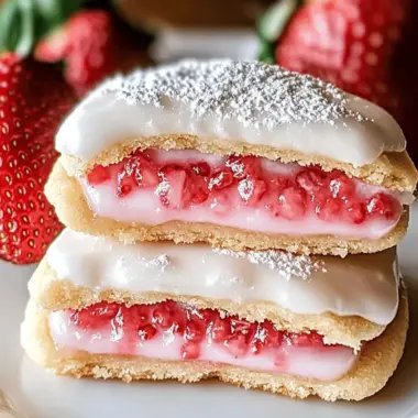 Strawberry Pop Tart Sugar Cookies