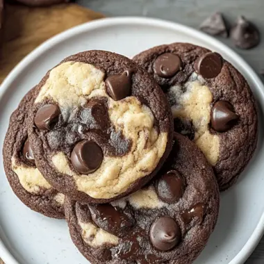 Marbled Brownie Chocolate Chip Cookies