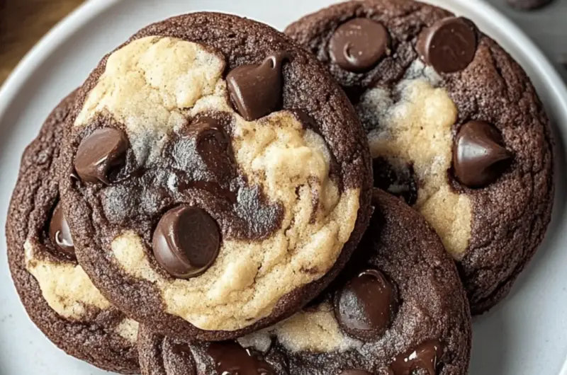 Marbled Brownie Chocolate Chip Cookies
