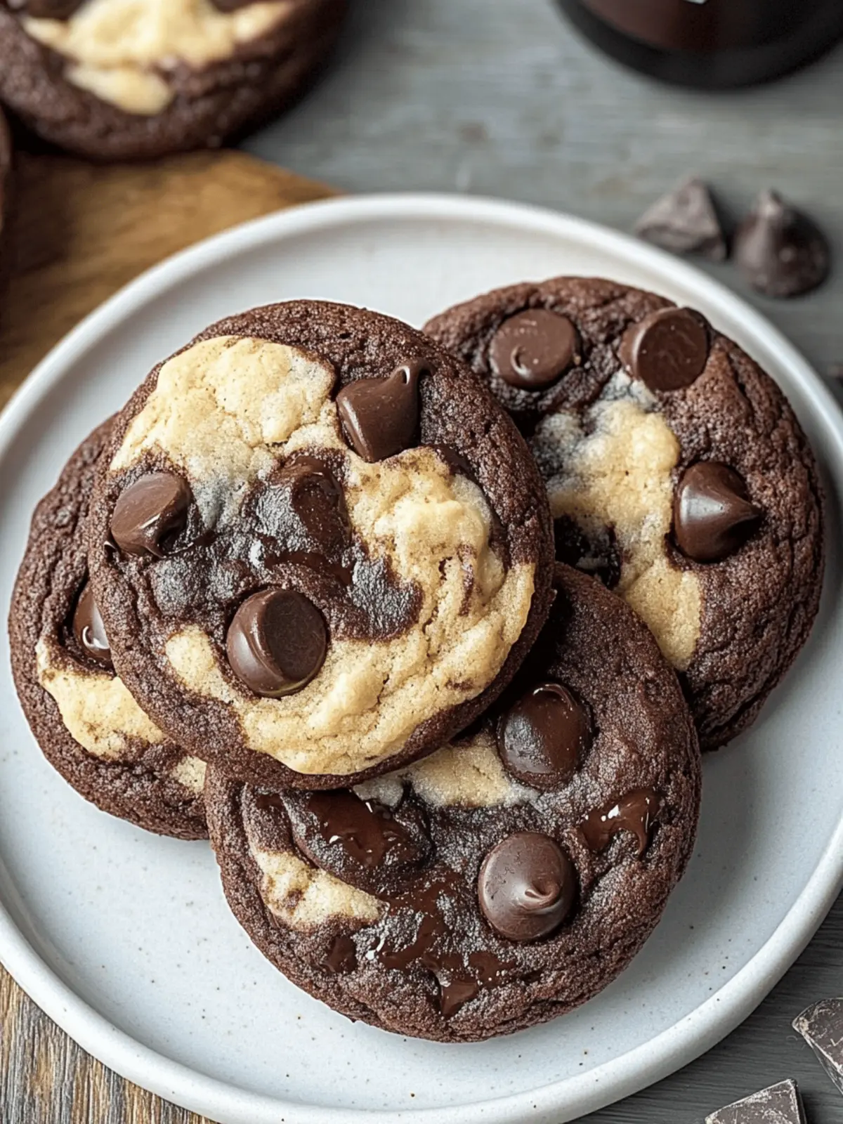 Marbled Brownie Chocolate Chip Cookies