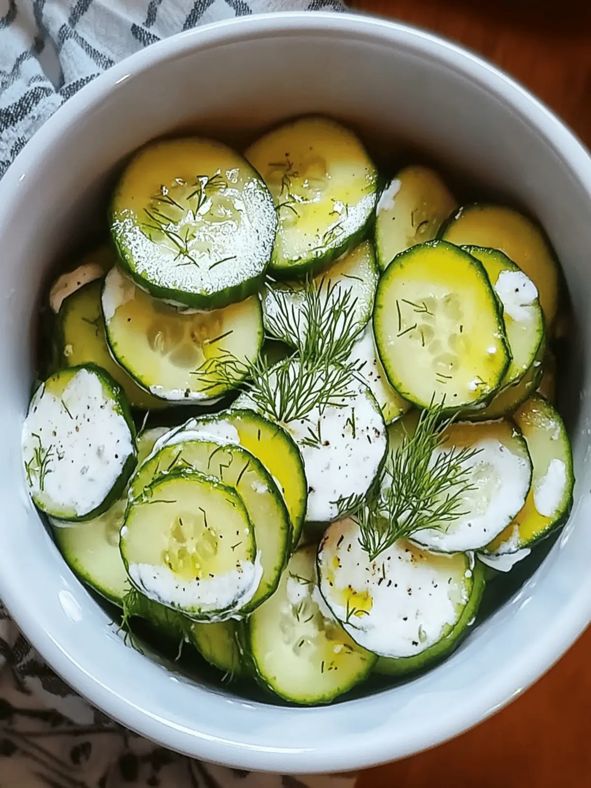 Pickle Juice Ranch Cucumber Salad