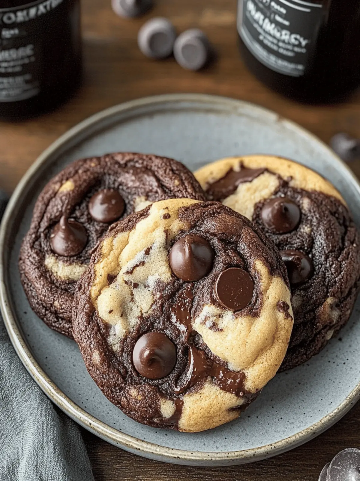Marbled Brownie Chocolate Chip Cookies