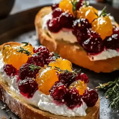 Cranberry and Orange Crostini