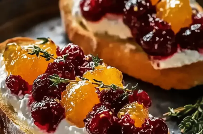 Cranberry and Orange Crostini