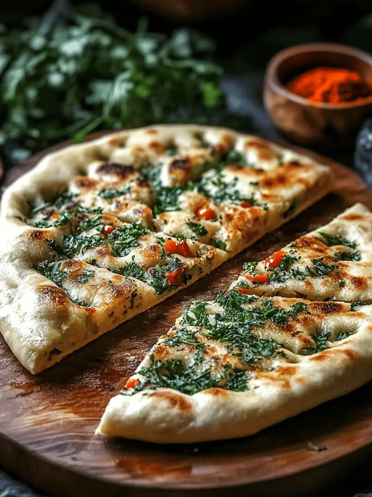 Moroccan Herb-Stuffed Flatbread