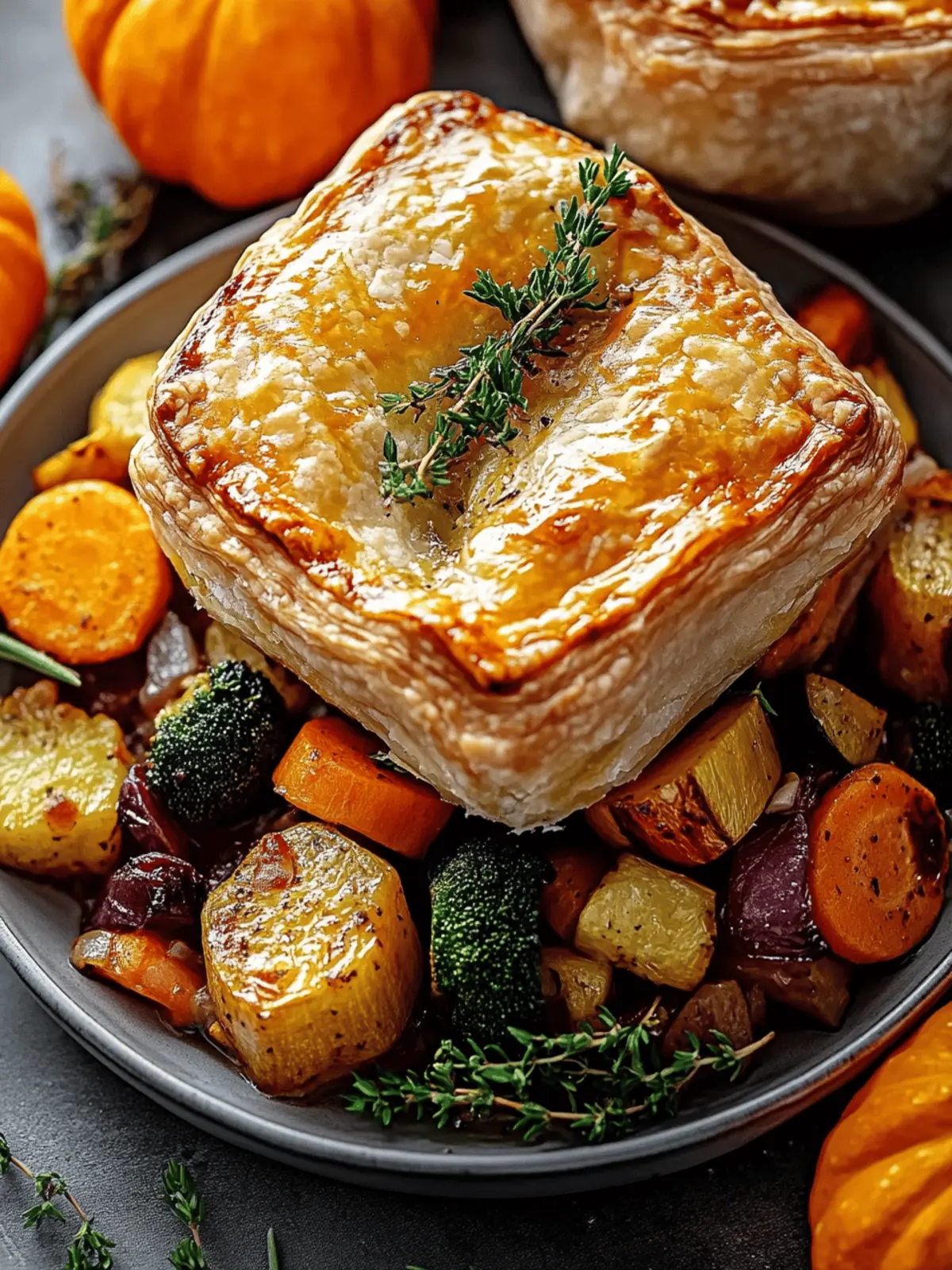 Roasted Autumn Vegetable Pot Pies