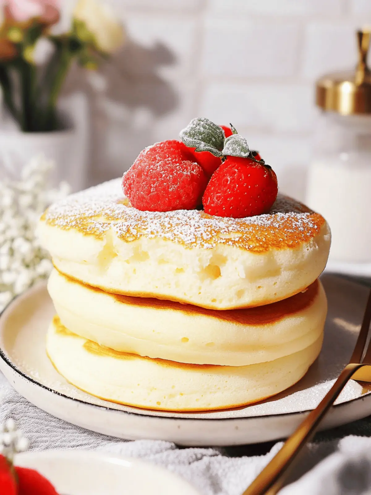 Fluffy Japanese Soufflé Pancakes