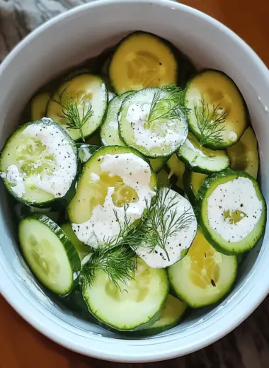 Pickle Juice Ranch Cucumber Salad