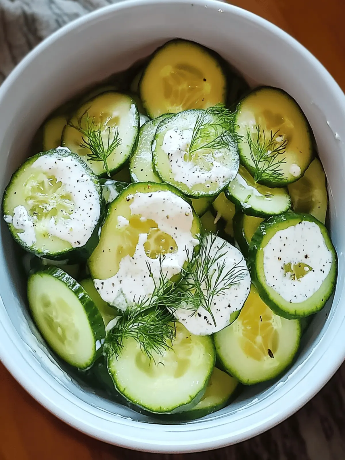 Pickle Juice Ranch Cucumber Salad