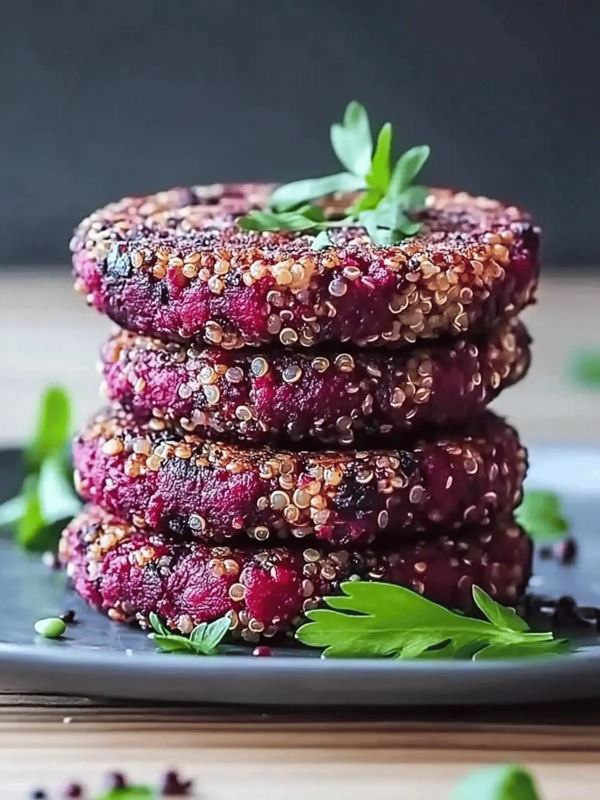 Beet and Goat Cheese Quinoa Patties